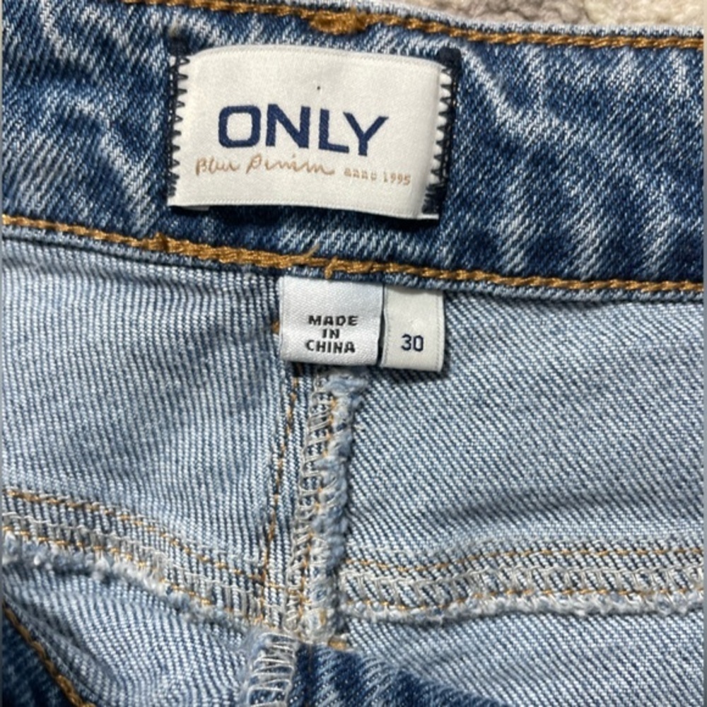ONLY Erin High Waisted Straight Leg Blue Jeans Size 30 Cotton - Picture 9 of 13
